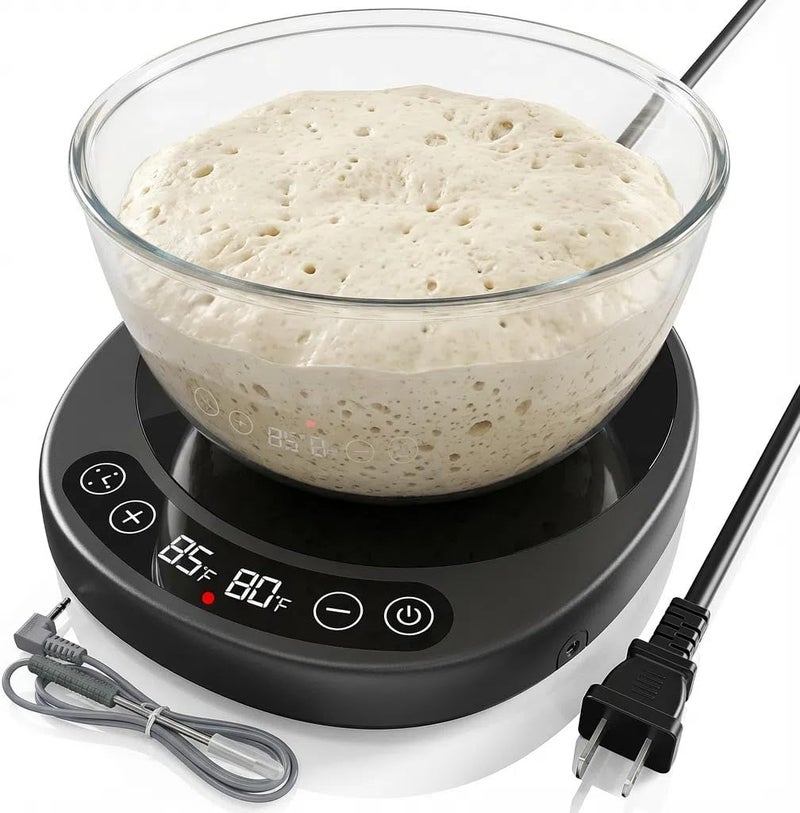 Risecret Pro 2026 Larger Sourdough Starter and Dough Warmer– Upgraded with Real-Time Dough Probe, Dual-Temp Display, 70-110°F Precision Control, 24H Timer Game Changer for Home Bakers Black - Image 1